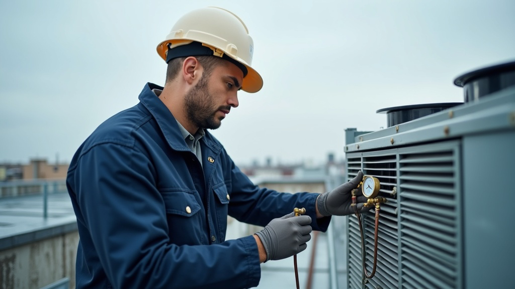 Técnico TEKNIK realizando mantenimiento industrial